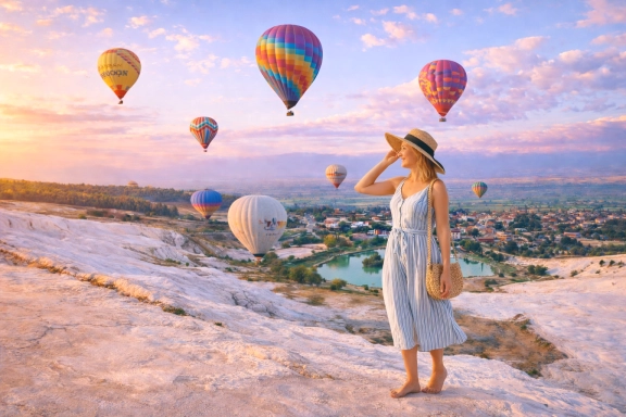 Private Pamukkale Balloon and Valley Views